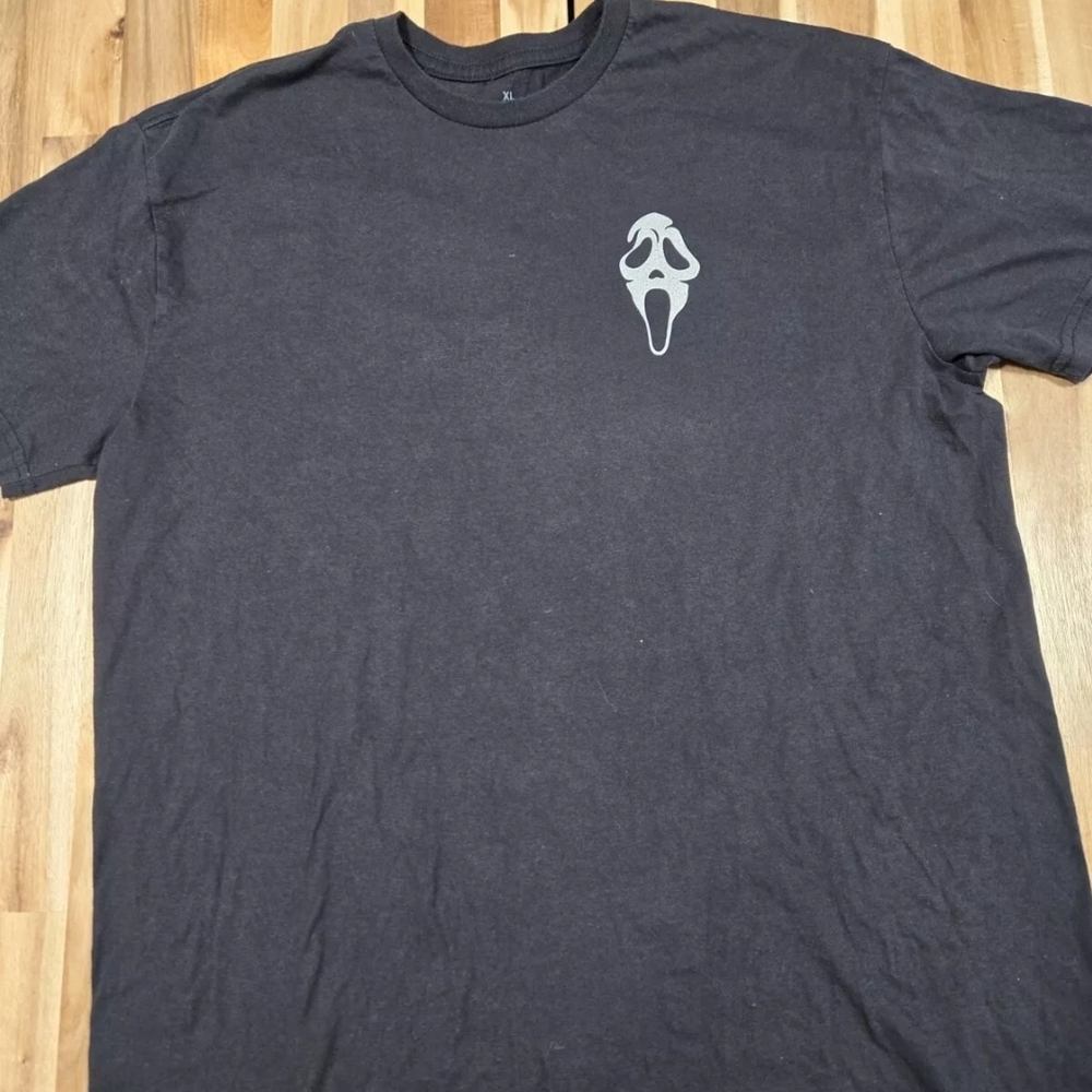 Mens Ghost Face Black Graphic T-Shirt Size Xl